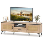Dreamade TV Stand for 60/65 Inch TV | Boho Entertainment Center with Storage Cabinets