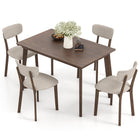 Dreamade 5-Piece Dining Table Set for 4, Kitchen Table Set with 48” Dinner Table, Padded Seat, Rubber Wood Legs