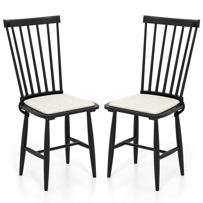 Dreamade Windsor Dining Chairs Set of 2/4 Farmhouse Wooden Kitchen Chair