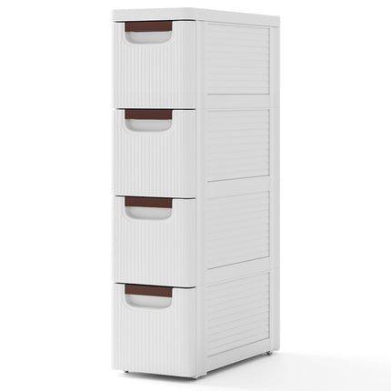 Dreamade Storage Cart, Narrow Plastic Dresser, Rolling Organizer Cart for Office Classroom Bedroom