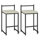 Dreamade 26 Inch Modern Metal Bar Stools Set of 2/4 Armless Bar Chairs with Low Back