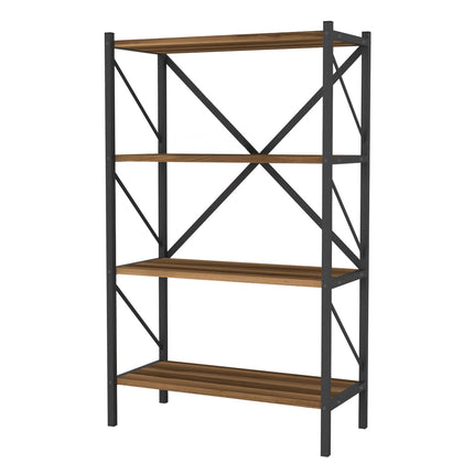 Dreamade Modern Bookcase with Heavy-Duty Metal Frame (1/2)
