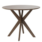 Dreamade 36 Inch Round Wood Dining Table with Intersecting Pedestal Base