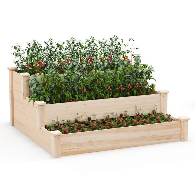 Dreamade 3-Tier Raised Garden Bed, Tiered Planter Box