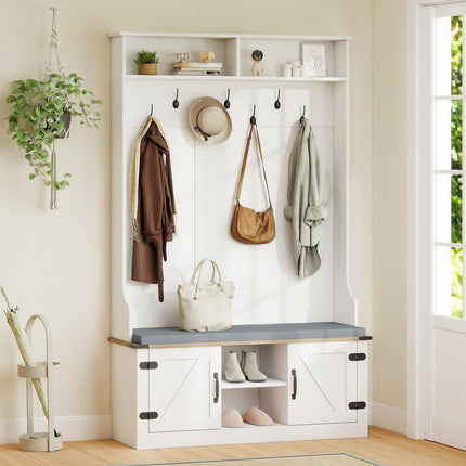 Dreamade 4-in-1 Hall Tree with Bench and Shoe Storage 68.5" Tall Coat Rack