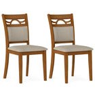 Dreamade Wooden Dining Chairs Set of 2/4 for Dining Room