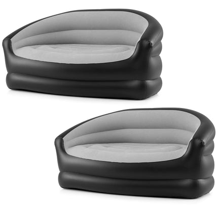 Dreamade Inflatable Loveseat Couch Portable & Foldable 2-Seater Air Sofa(1/2)