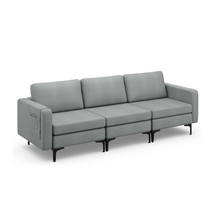 Dreamade 3 Seat Sectional Sofa Couch, 94.5" L Modular Sleeper