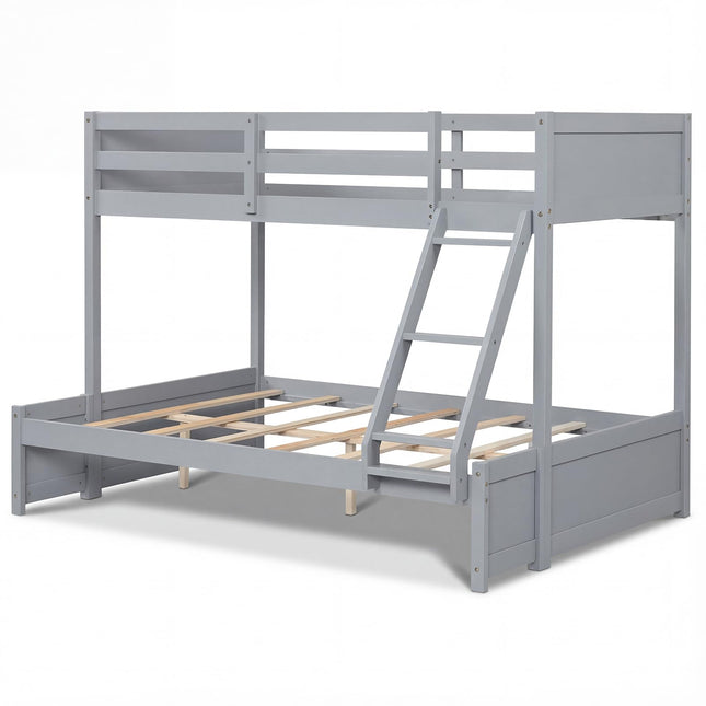 Dreamade Twin Over Full Bunk Bed Wood Bunk Bed