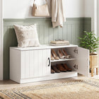 Dreamade 2-Door Shoe Storage Bench Wooden Entryway Bench