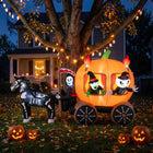 DREAMADE 10.2 FT Long LED Lighted Halloween Inflatable Carriage