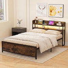 Dreamade Queen Size Bed Frame with Storage Headboard