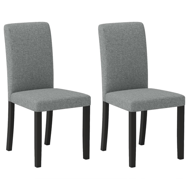 iantex Upholstered Dining Chairs Set of 2/4 Mid-Century Modern Fabric Parson Chair w/Rubber Wood Legs