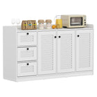 Dreamade 63'' Buffet Cabinet with Storage Modern Sideboard Cabinet with 3 Doors & 3 Pull-Out Drawers