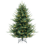 Dreamade 6ft Faux Hinged Xmas Full Tree with 240 Warm White LED Lights, 778 Branch Tips