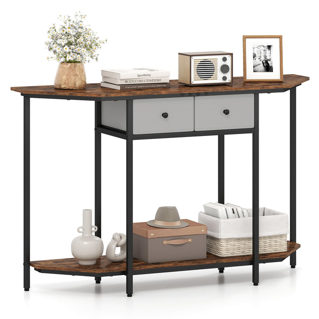 Dreamade 51" Console Table with 2 Drawers Freestanding Sofa Tables Behind Couch