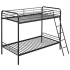 Dreamade Metal Bunk Bed Twin Over Twin, Heavy Duty Twin Bunk Beds with Inclined Ladder & Safety Guardrails