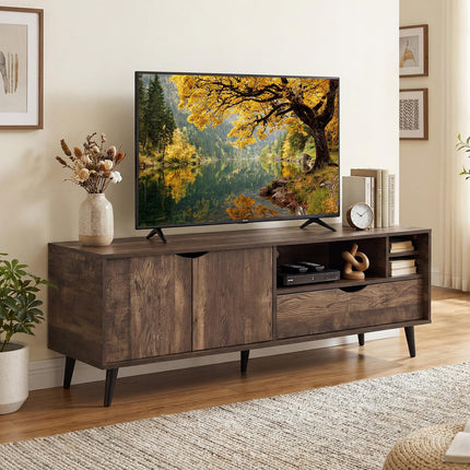 Dreamade TV Stand for TVs up to 65 Inches Rustic Entertainment Center