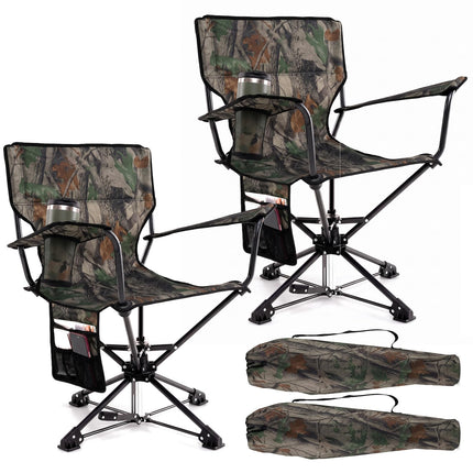 DREAMADE 360° Swivel Hunting Chair Folding Blind Chair(1/2)