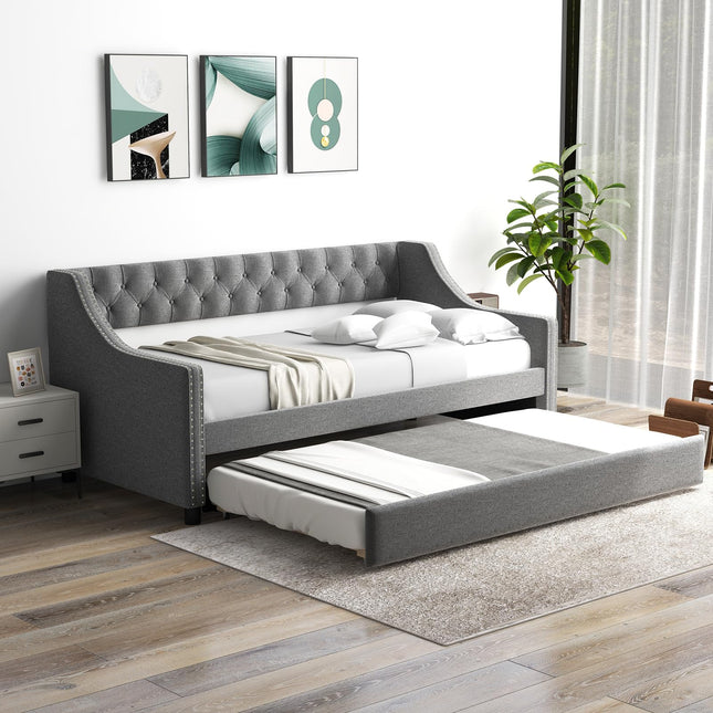 Dreamade Upholstered Twin Daybed with Trundle