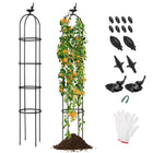 Dreamade 2-Pack Tomato Cages, 69” PE-Coated Metal Garden Obelisk Trellis for Climbing Plants