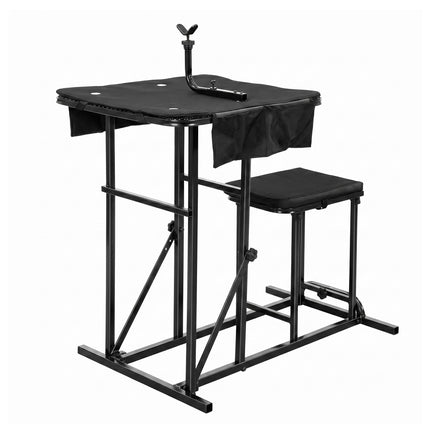 DREAMADE Foldable Shooting Bench, Portable Table, Padded Seat & Gun Rest