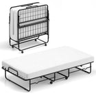 Dreamade Twin Folding Bed with Mattress, Roll Away Bed Portable Guest Bed w/Sturdy Metal Frame
