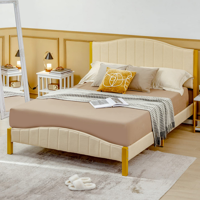 Dreamade Full Size Upholstered Bed Frame