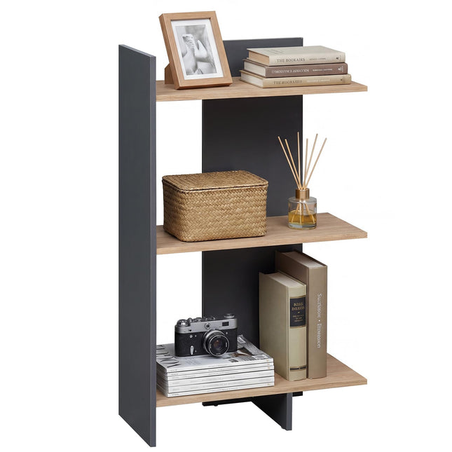Dreamade 3-Tier Wooden Free Standing Open Storage Bookshelf with Anti-Tipping Kit