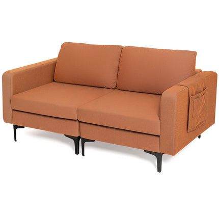 Dreamade 2-Seat Sofa Couch, 66" L Modern Loveseat