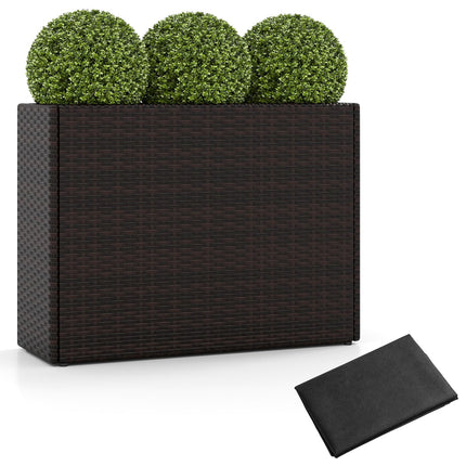 Dreamade 32”x11”x24" Wicker Raised Garden Bed