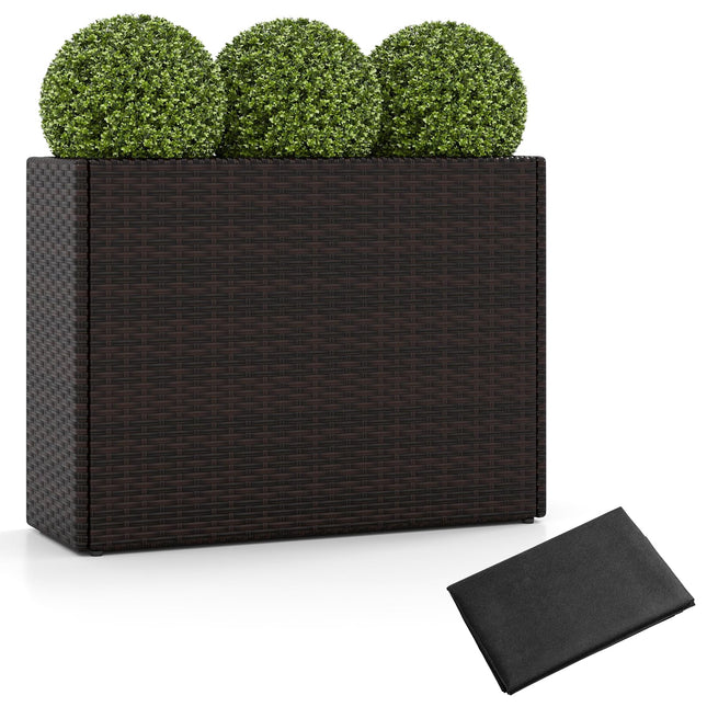 Dreamade 32”x11”x24" Wicker Raised Garden Bed