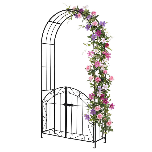Dreamade 79" H x 39" W Garden Arch with Gate