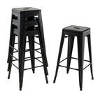 Dreamade Metal Backless Bar Stools Set of 4, 30