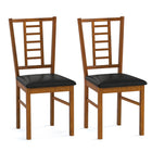 Dreamade Wooden Dining Chairs Set of 2/4 Armless Kitchen Chairs