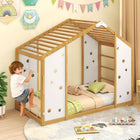 Dreamade Twin Size Montessori Floor Bed, 3-in-1 Indoor Kids Jungle Gym Playground