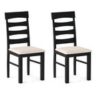Dreamade Dining Chairs Set of 2/4 with Padded Seat & Rubber Wood Frame