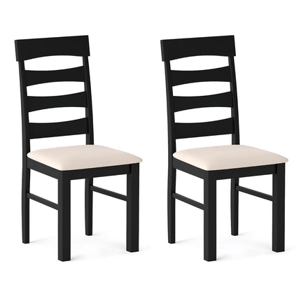 Dreamade Dining Chairs Set of 2/4 with Padded Seat & Rubber Wood Frame