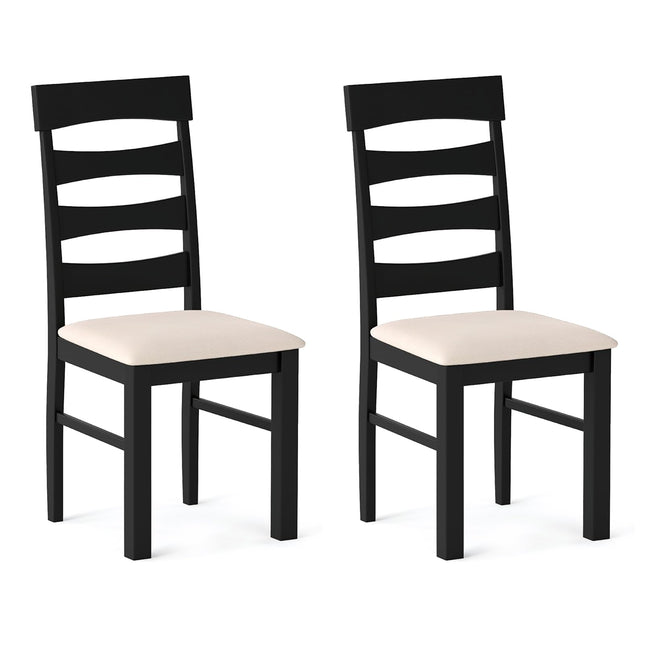 Dreamade Dining Chairs Set of 2/4 with Padded Seat & Rubber Wood Frame