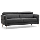 Dreamade Couch, Upholstered Loveseat with Lift-up Headrest and Metal Legs