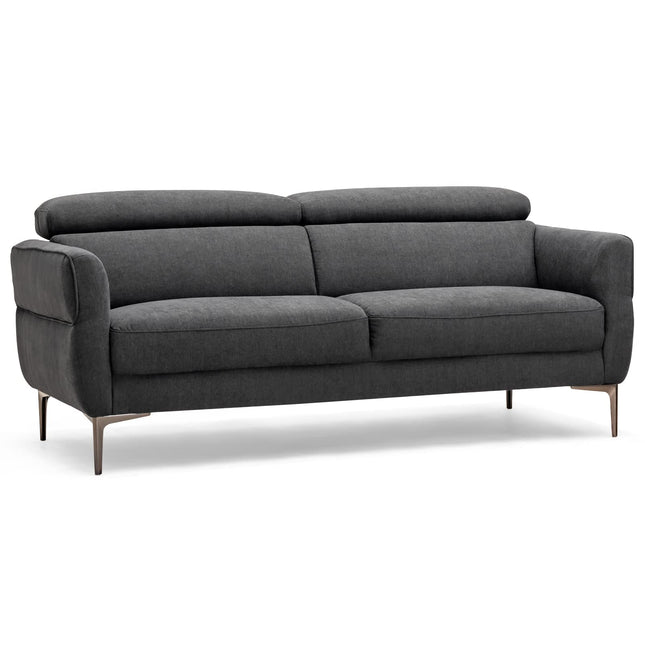 Dreamade Couch, Upholstered Loveseat with Lift-up Headrest and Metal Legs