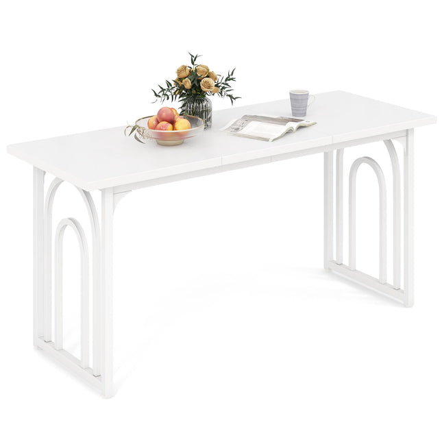 Dreamade 63"x24" Large Kitchen Table with Heavy Duty Arched Metal Legs