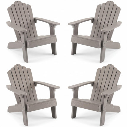 Dreamade Kids Adirondack Chair, All-Weather HIPS Children's Outdoor Chair with Tilted High Backrest