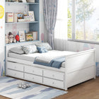 Dreamade Full Size Bed Frame with Twin Trundle & 3 Storage Drawers
