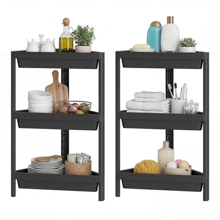 Dreamade 3-Tier Corner Shower Caddy 2-Pack with Detachable Design
