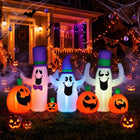 DREAMADE 8 FT Halloween Inflatable, 3 Ghosts & 4 Pumpkins Yard Decoration