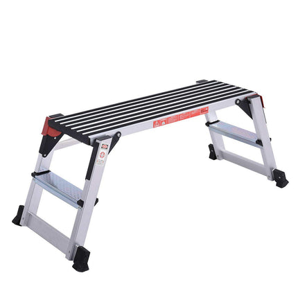 DreamadeAluminum Platform Non-Slip Folding Work Bench Drywall Stool Ladder 330lbs Capacity