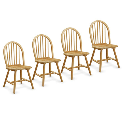 Dreamade Wood Dining Chairs, French Country Armless Spindle Back Dining Chairs