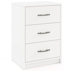Dreamade Nightstand with 3 Drawers, Modern Night Stand with Storage Drawers, White