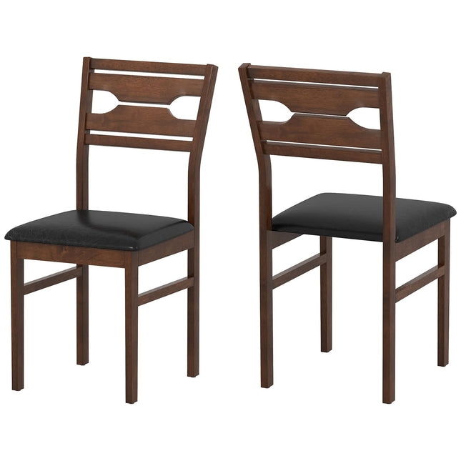 Dreamade Wooden Dining Chairs Set of 2/4 PU Leather Upholstered Kitchen Armless Chair
